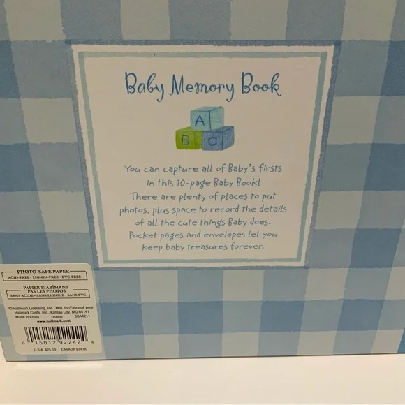 NEW BABY Boy(s) Keepsake 8” x 10” Memories Scrapbook - Picture 3 of 11